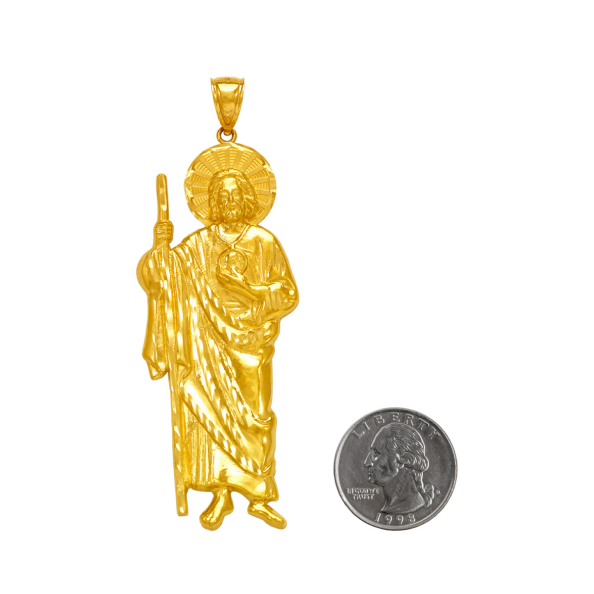14K Gold Large San Juditas Pendant