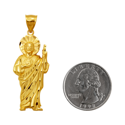 14K Gold San Juditas Pendant