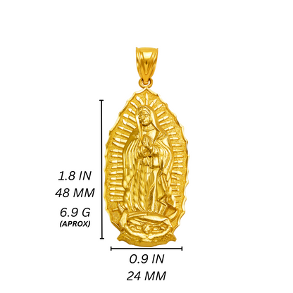 14K Gold Virgencita Pendant