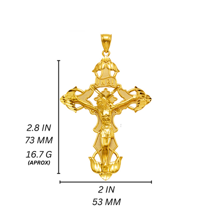14K Gold Large Cruz Pendant