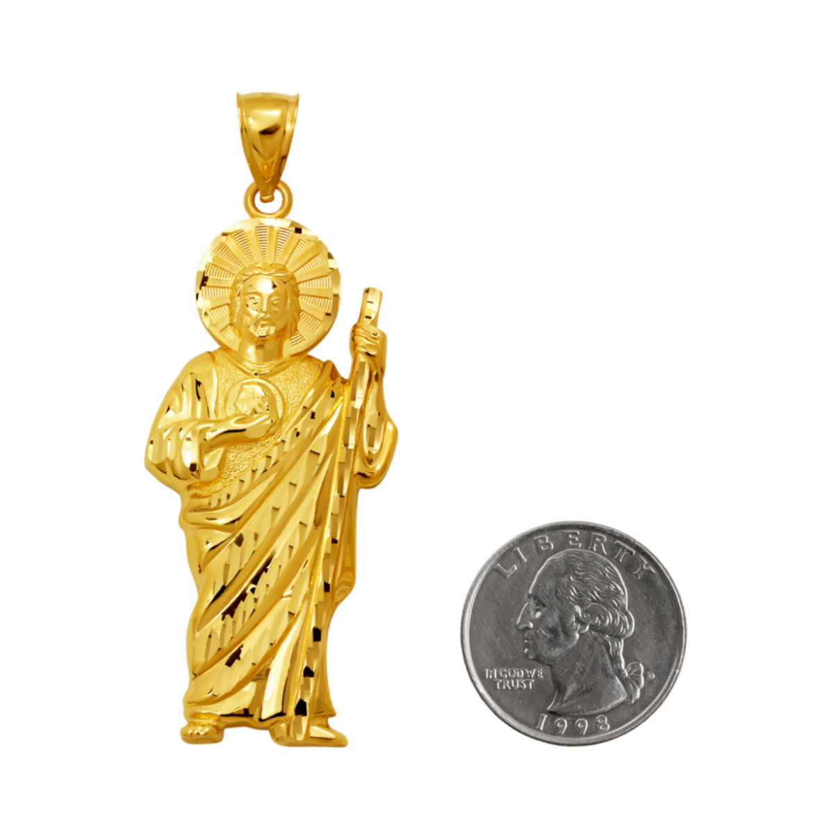 14K Gold San Juditas Pendant