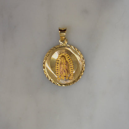 14K Gold Virgencita Pendant