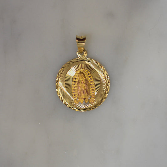 14K Gold Virgencita Pendant